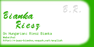 bianka riesz business card